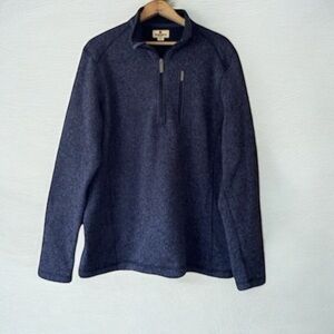 Woolrich Pullover Sweater Size Large Dark Blue 1/4 Zip Up Men’s Casual